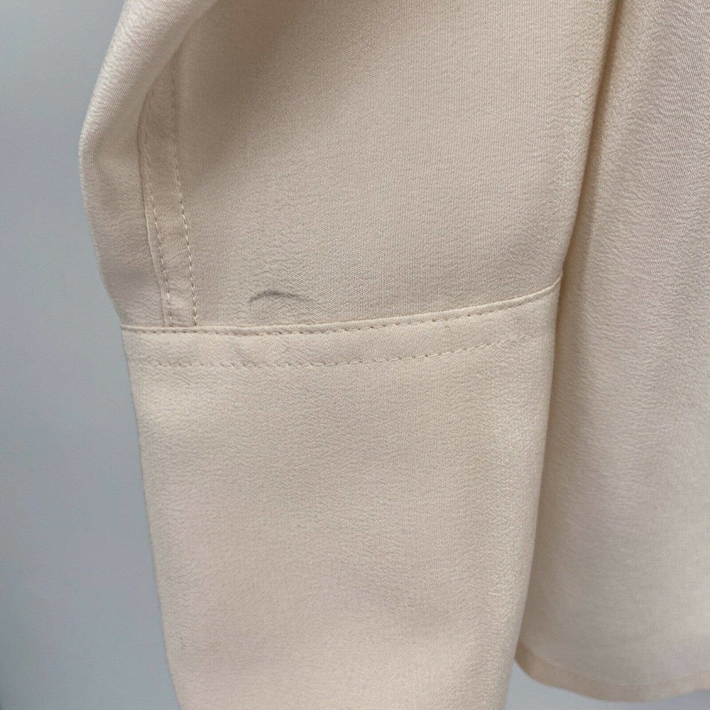 Equipment Blush Pink Striped Bell Cuff Silk Blouse - Picture 4 of 9